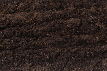 Soil for plant isolated on white background.