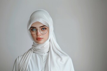 Beautiful woman in hijab.