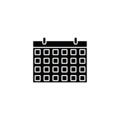 A clean vector calendar icon, perfect for scheduling apps, event planning, time management tools, and creative digital projects.