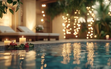relax spa and christmas background