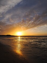 Sonnenuntergang an der niederländischen Nordsee