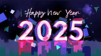 Naklejka premium happy new year