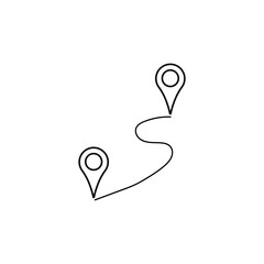 A modern vector location icon, perfect for navigation apps, travel branding, map designs, and geographic tools.