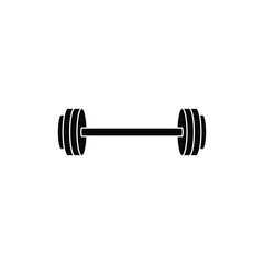 A bold vector gym barbell icon, perfect for fitness branding, workout apps, gym posters, and health-related creative projects
