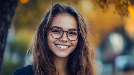 Obraz premium Portrait photo of young smile confident woman