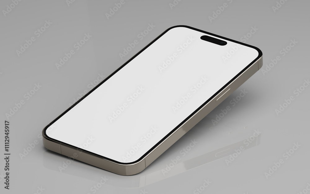 Leinwandbilder 3d ultra realistic render illustration high quality smartphone mockup with isolated background. smar