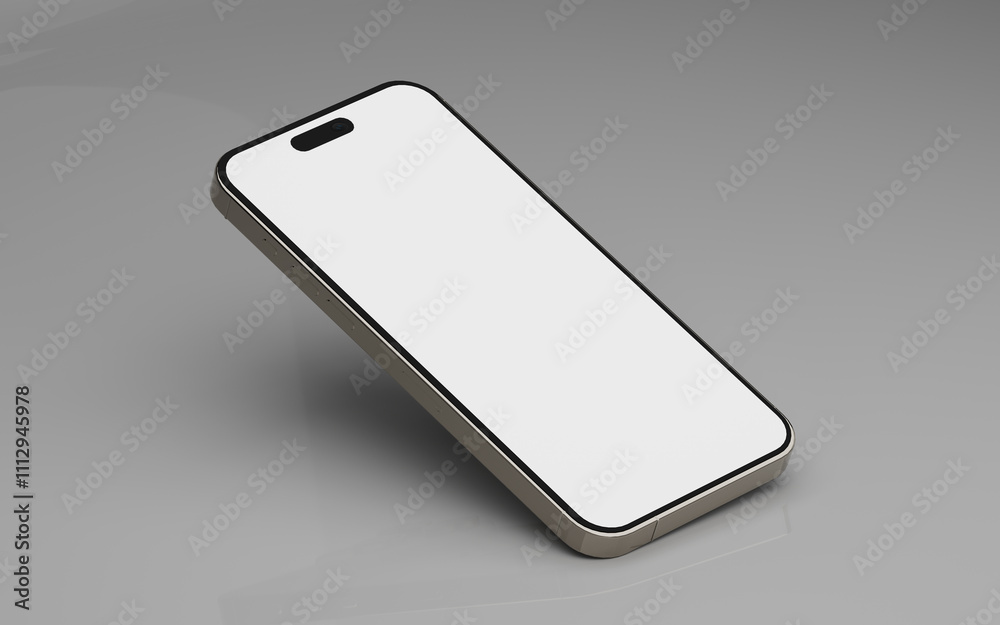 Fototapete 3d ultra realistic render illustration high quality smartphone mockup with isolated background. smar