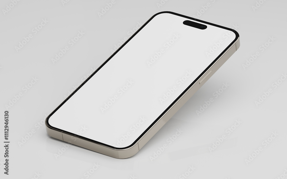 Leinwandbilder 3d ultra realistic render illustration high quality smartphone mockup with isolated background. smar