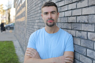 Handsome man posing with style