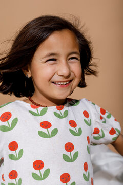 Happy young girl smiling 