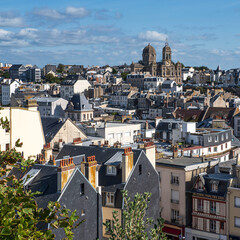 Granville in Normandy, France, with its houses and view over the rooftops