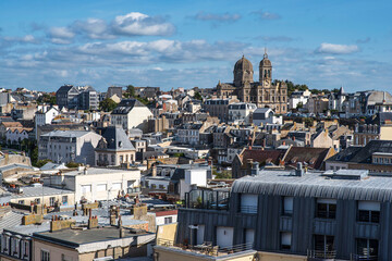 Granville in Normandy, France, with its houses and view over the rooftops