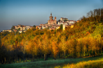 Camagna Monferrato, panorama autunnale, Alessandria. Piemonte, Italia