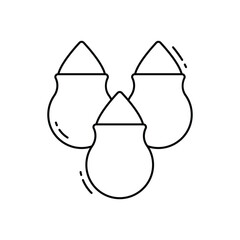 Powdered colors vector icon