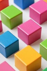 Obraz premium A close-up shot of a collection of vibrant and colorful boxes