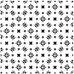 White background with black pattern. Seamless texture for fashion, textile design,  on wall paper, wrapping paper, fabrics and home decor. Simple repeat pattern.