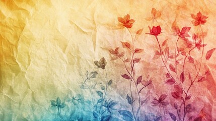 A bouquet of colorful flowers on a white background of paper