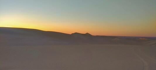 sunrise in the desert