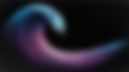 Abstract Grainy Gradient Wave with Blue Purple Glow and Subtle Noise Texture on a Dark Backdrop
