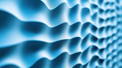 Obraz premium Wavy blue abstract pattern with soft lighting, AI