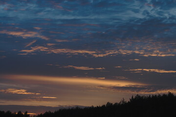 sunset in the clouds