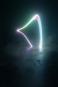 Abstract ethereal light shapes