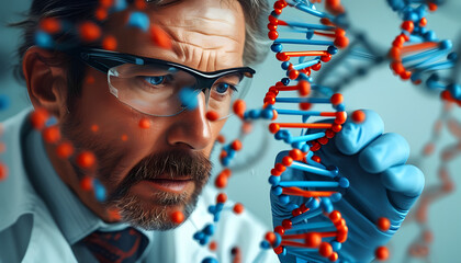 A scientist analyzing DNA sequencing data to identify genetic mutations related to rare diseases.