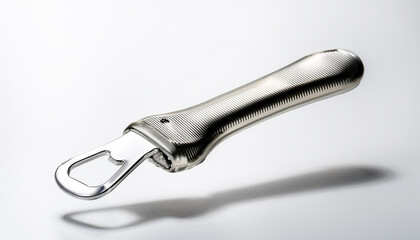 Obraz premium Bottle opener floating or flying on white