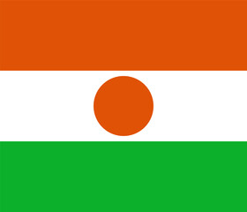 Niger flag in official colors, dimensions and aspect ratio. Vector flag symbolizing national pride, identity, heritage, patriotism and authority