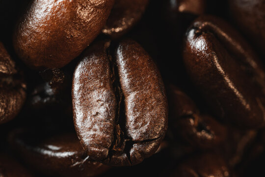 Roasted coffee bean.
