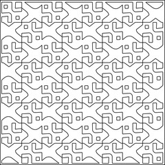 Abstract shapes.Patterns from lines.White wallpaper. Vector graphics for design, textile, decoration, cover, wallpaper, web background, wrapping paper, fabric, packaging. Repeating pattern.