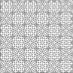 Abstract shapes.Patterns from lines.White wallpaper. Vector graphics for design, textile, decoration, cover, wallpaper, web background, wrapping paper, fabric, packaging. Repeating pattern.