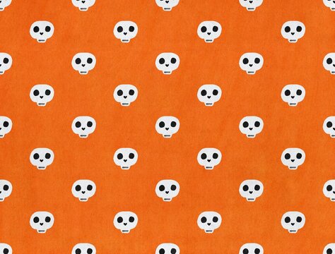 Halloween skull pattern