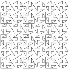Abstract shapes.Patterns from lines.White wallpaper. Vector graphics for design, textile, decoration, cover, wallpaper, web background, wrapping paper, fabric, packaging. Repeating pattern.