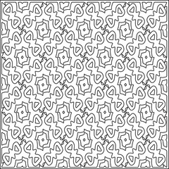 Abstract shapes.Patterns from lines.White wallpaper. Vector graphics for design, textile, decoration, cover, wallpaper, web background, wrapping paper, fabric, packaging. Repeating pattern.