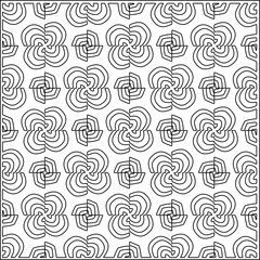 Abstract shapes.Patterns from lines.White wallpaper. Vector graphics for design, textile, decoration, cover, wallpaper, web background, wrapping paper, fabric, packaging. Repeating pattern.
