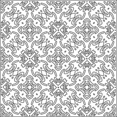 Abstract shapes.Patterns from lines.White wallpaper. Vector graphics for design, textile, decoration, cover, wallpaper, web background, wrapping paper, fabric, packaging. Repeating pattern.