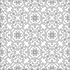 Abstract shapes.Patterns from lines.White wallpaper. Vector graphics for design, textile, decoration, cover, wallpaper, web background, wrapping paper, fabric, packaging. Repeating pattern.