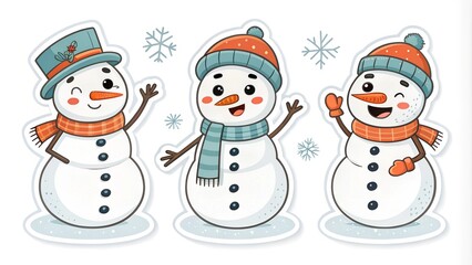 sticker snowman