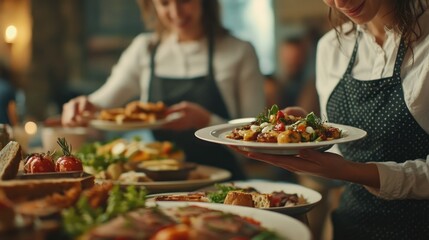 A woman holds a plate of food, great for use in articles about cooking or meal preparation