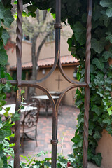Santa Fe courtyard cross