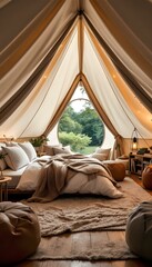 Cozy Glamping Tent Setup