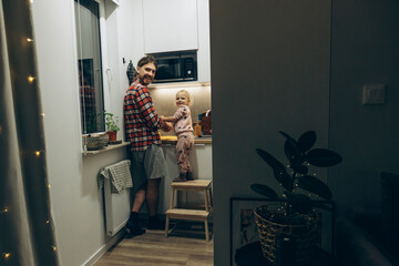 Happy Family home moment