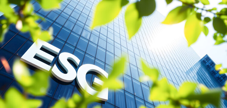 ESG Corporate Headquarters Building with Lush Greenery