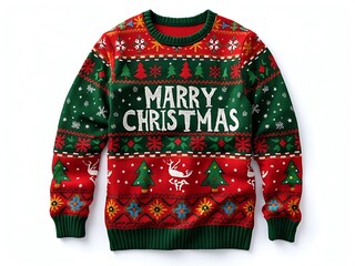 knitted ugly christmas sweater isolated