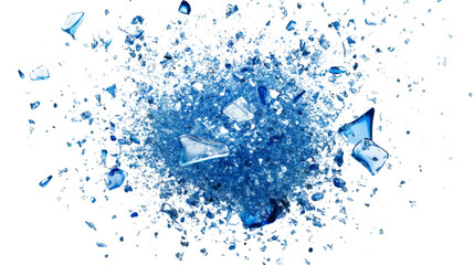 Broken glass transparent background