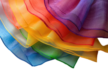 multicolored fabric on a white background