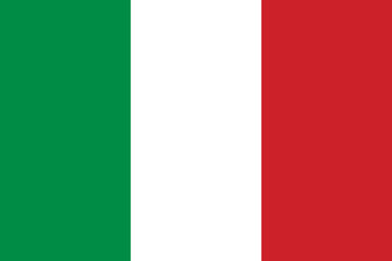 Italy flag in official colors, dimensions and aspect ratio. Vector flag symbolizing national pride, identity, heritage, patriotism and authority