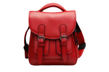 Red briefcase on a clean white background