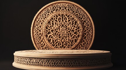 wooden carved wooden box, podum